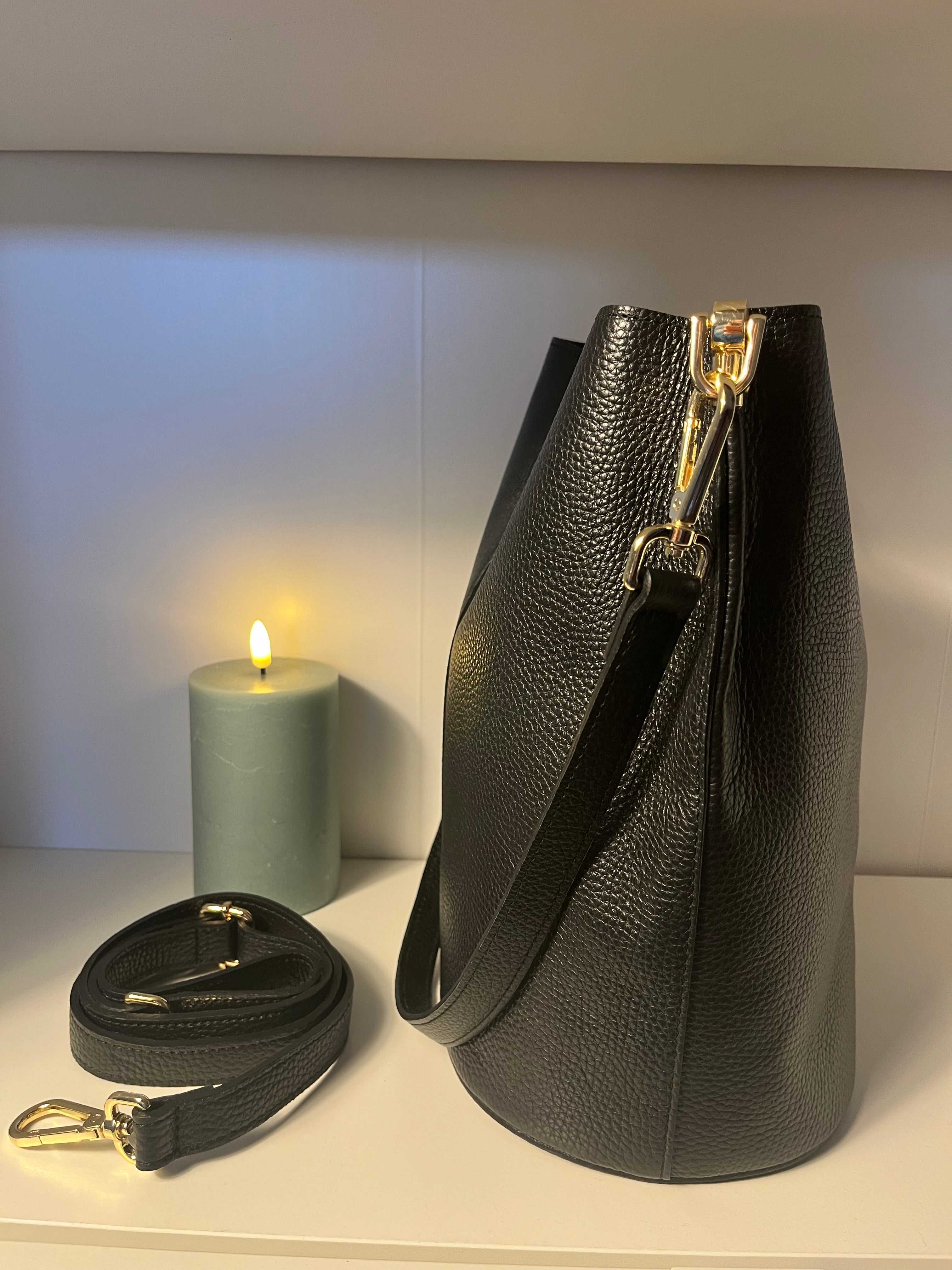 Tasche „Valentina“ Beutelform Leder edel crossbody Umhängetasche