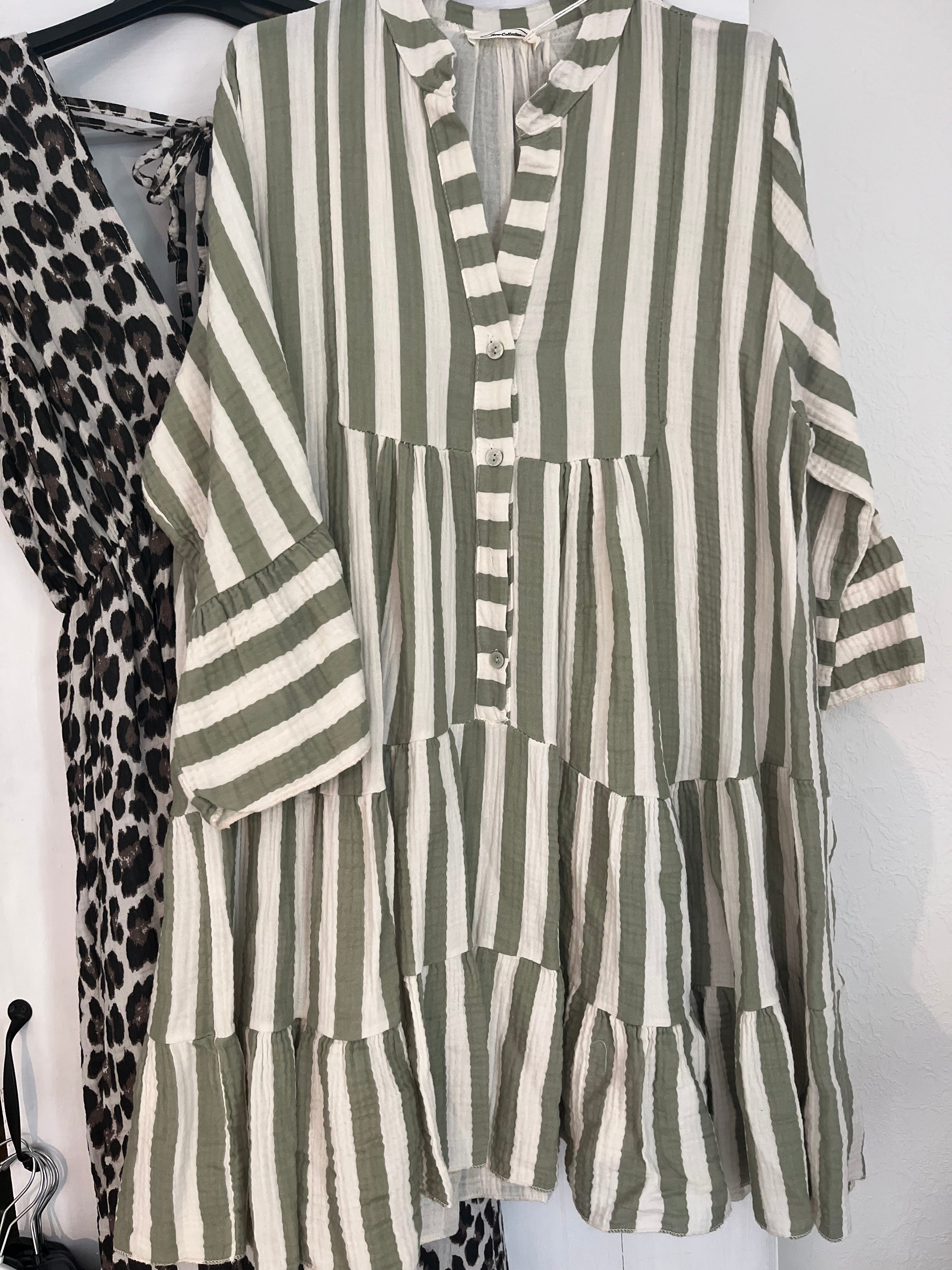 Kleid kurz Streifen