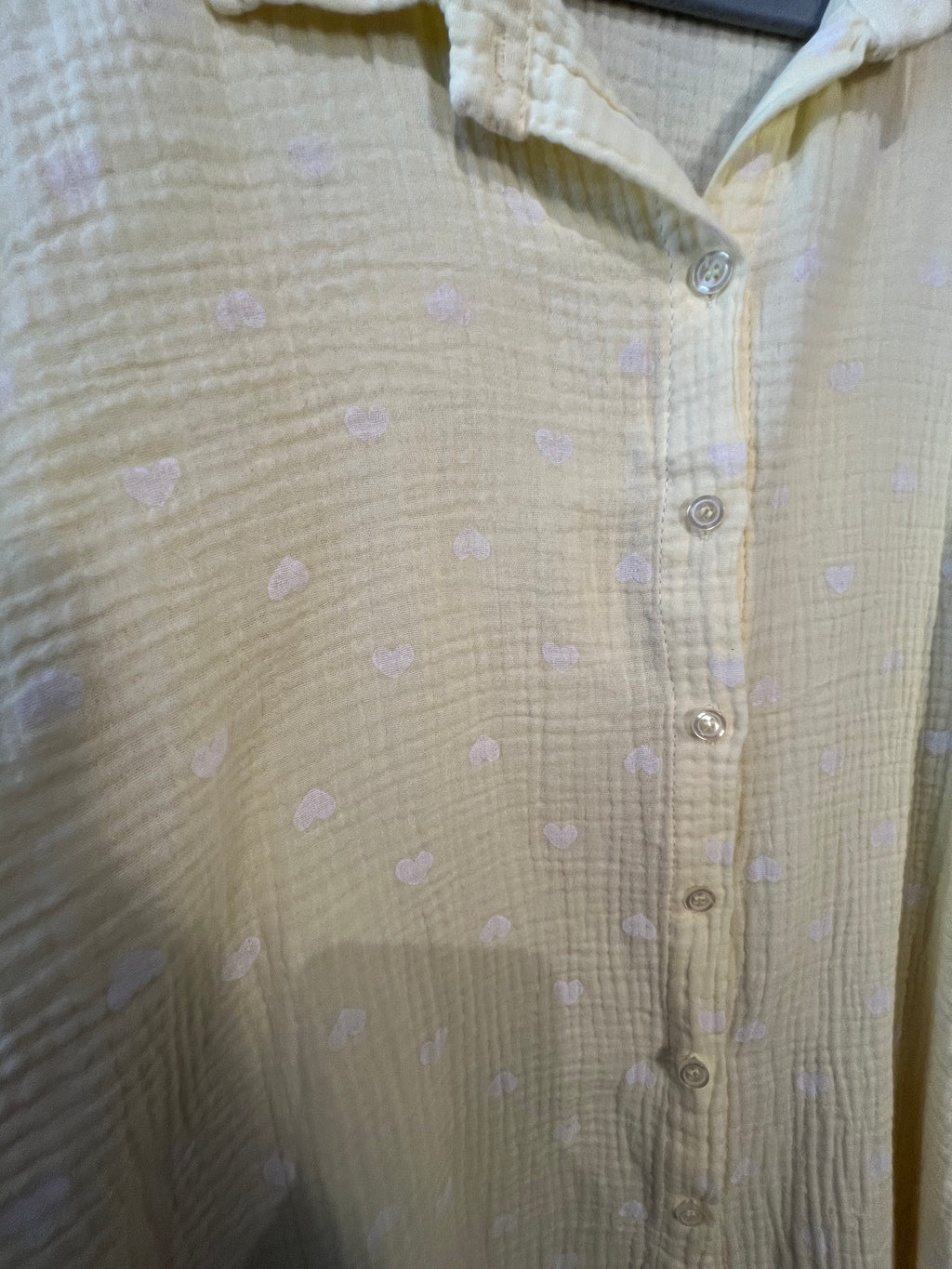Musselin Bluse Herzen Baumwolle