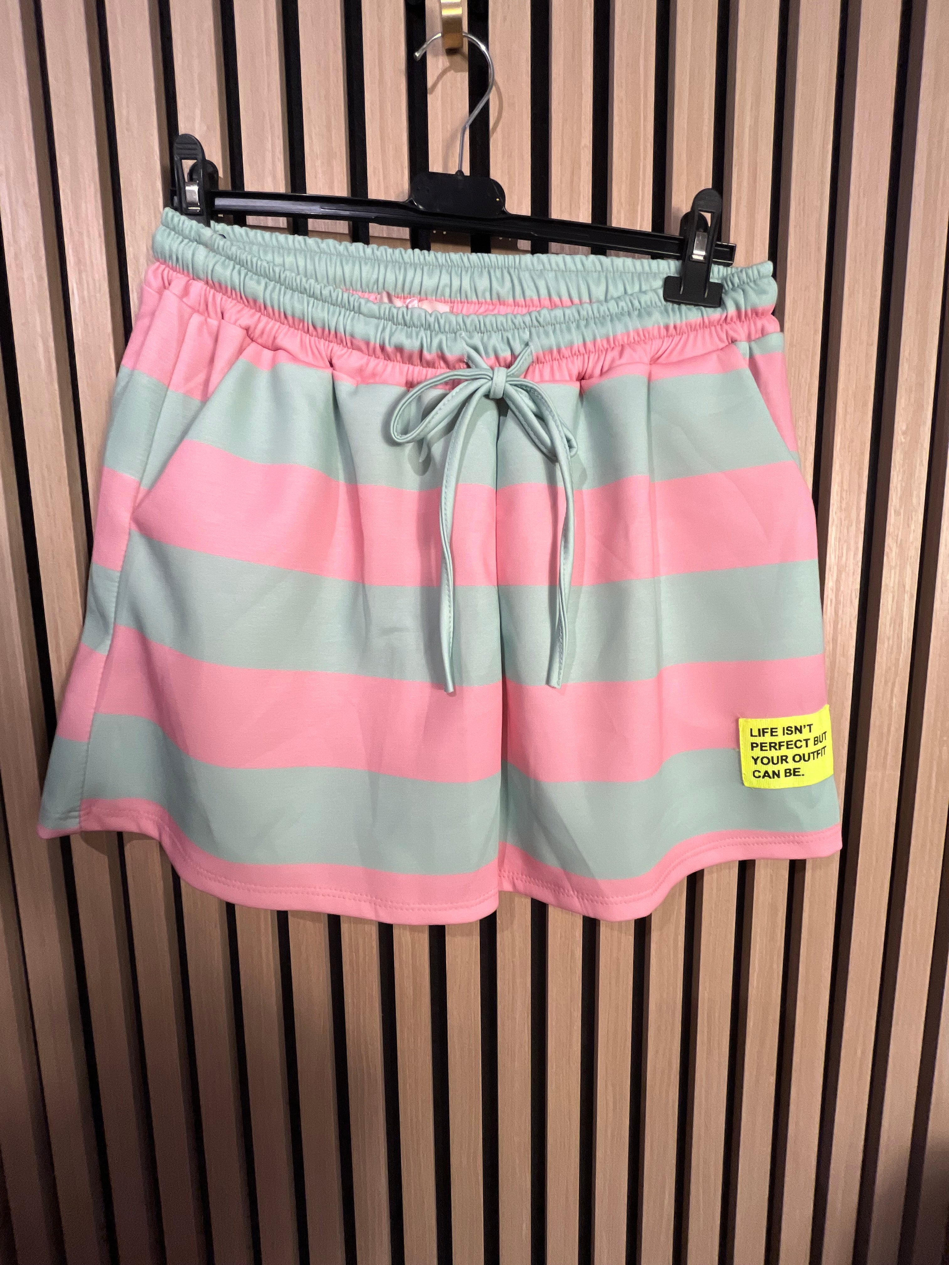 Set Streifen Shirt Shorts