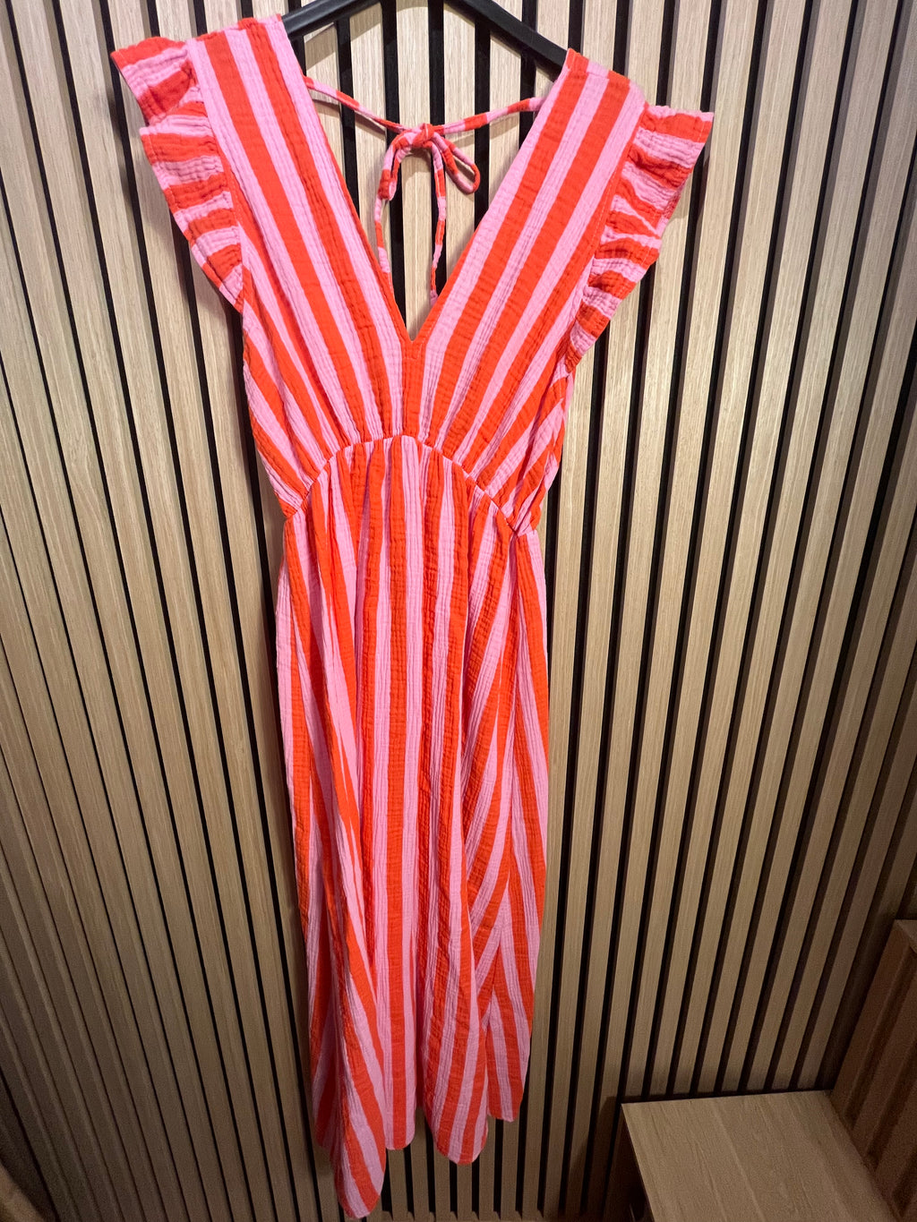 Musselin-Kleid „Maja“ lang Rüschen Baumwolle