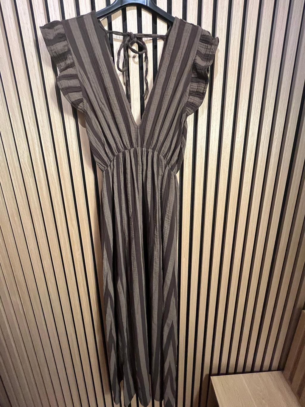 Musselin-Kleid „Maja“ lang Rüschen Baumwolle