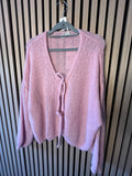 Cardigan Strickjacke mit Schleifen