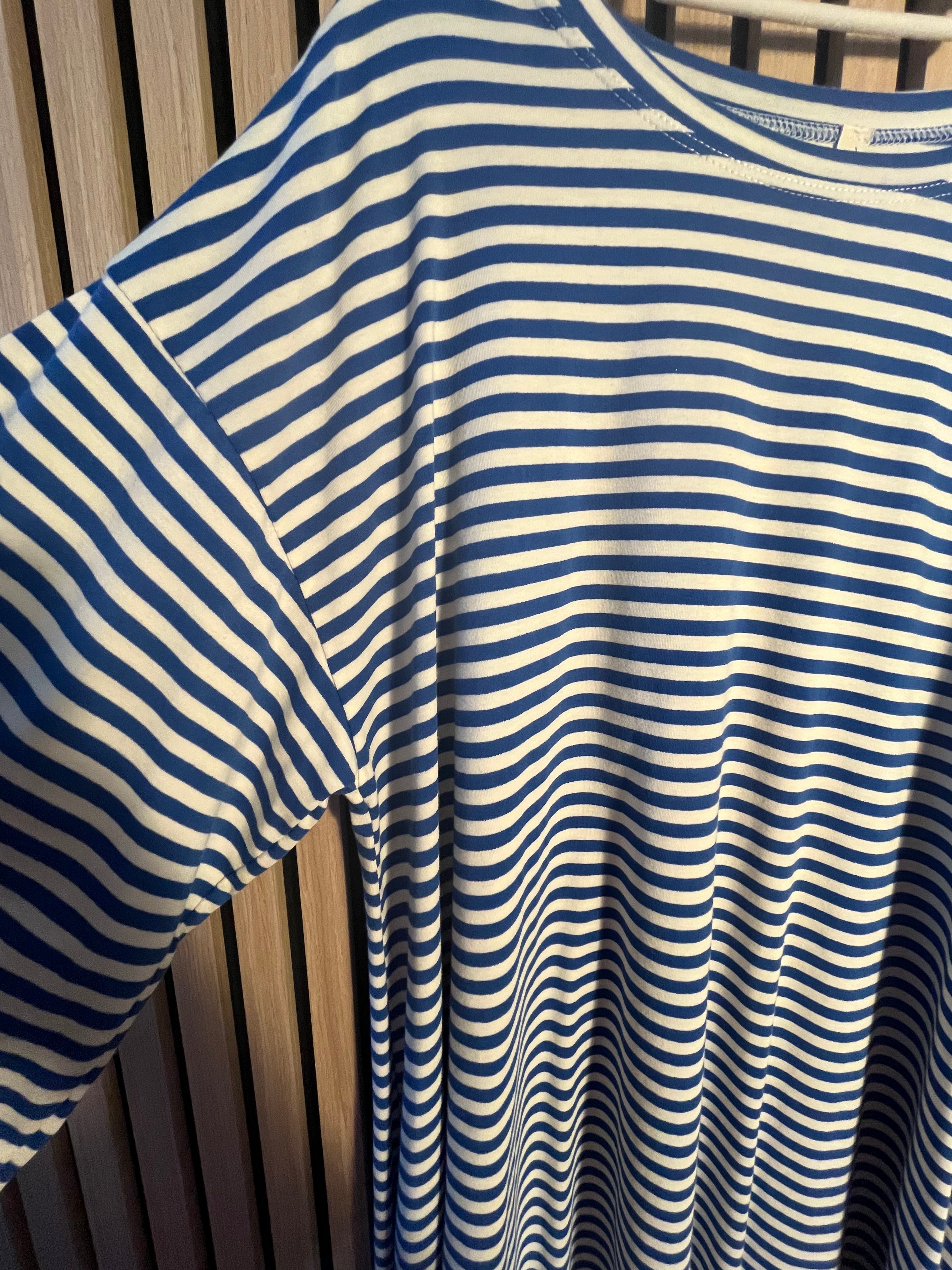 Long Shirt plussize curvy Streifen