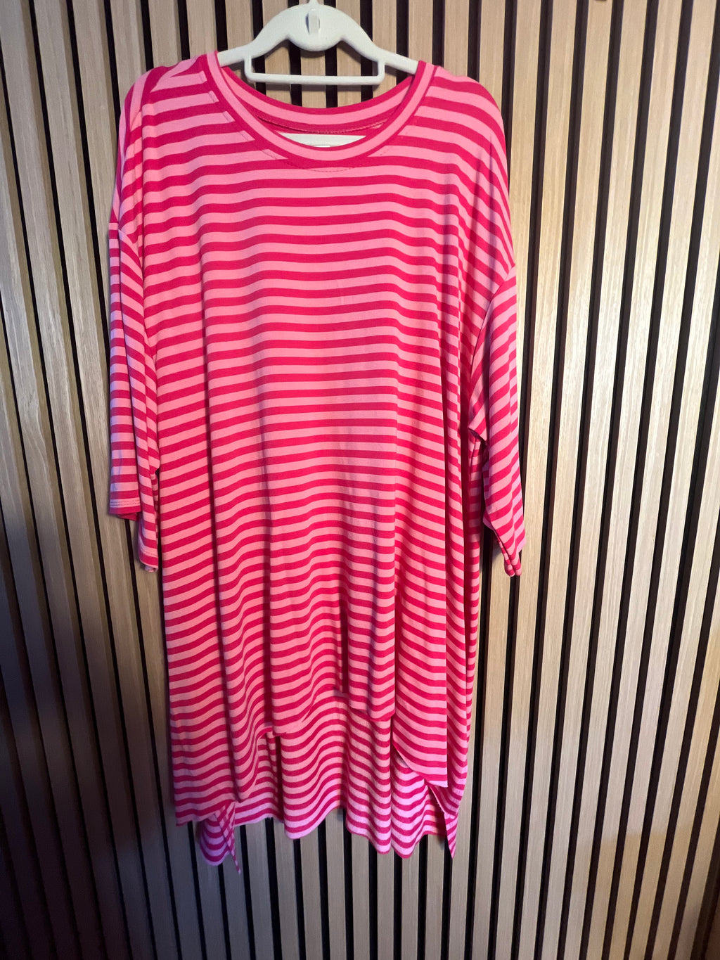 Long Shirt plussize curvy Streifen