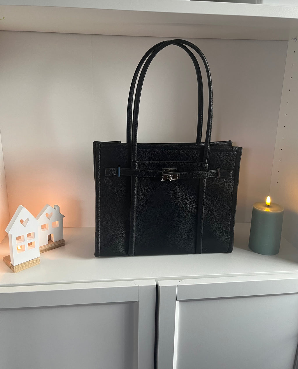Tasche schloss Kunst leder