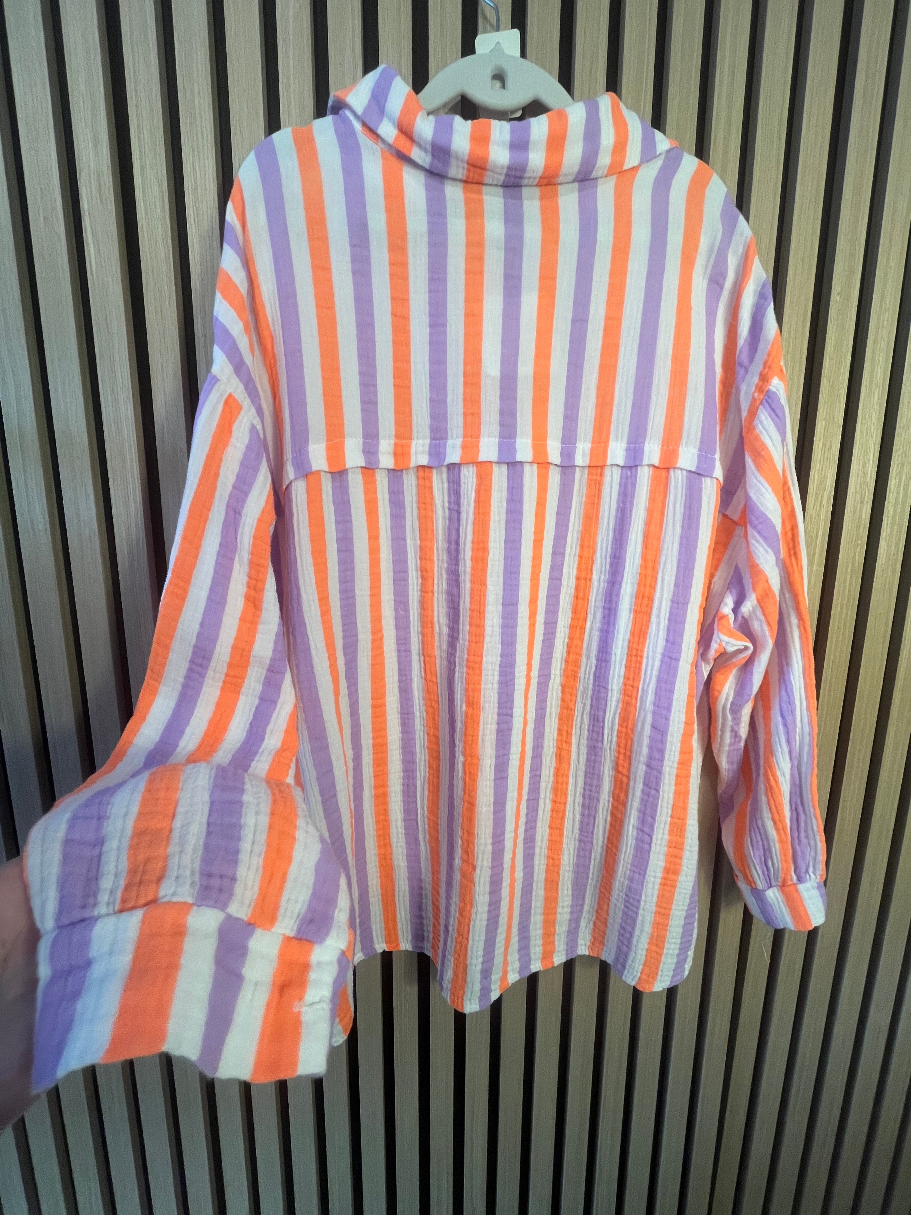 Musselin Bluse Streifen