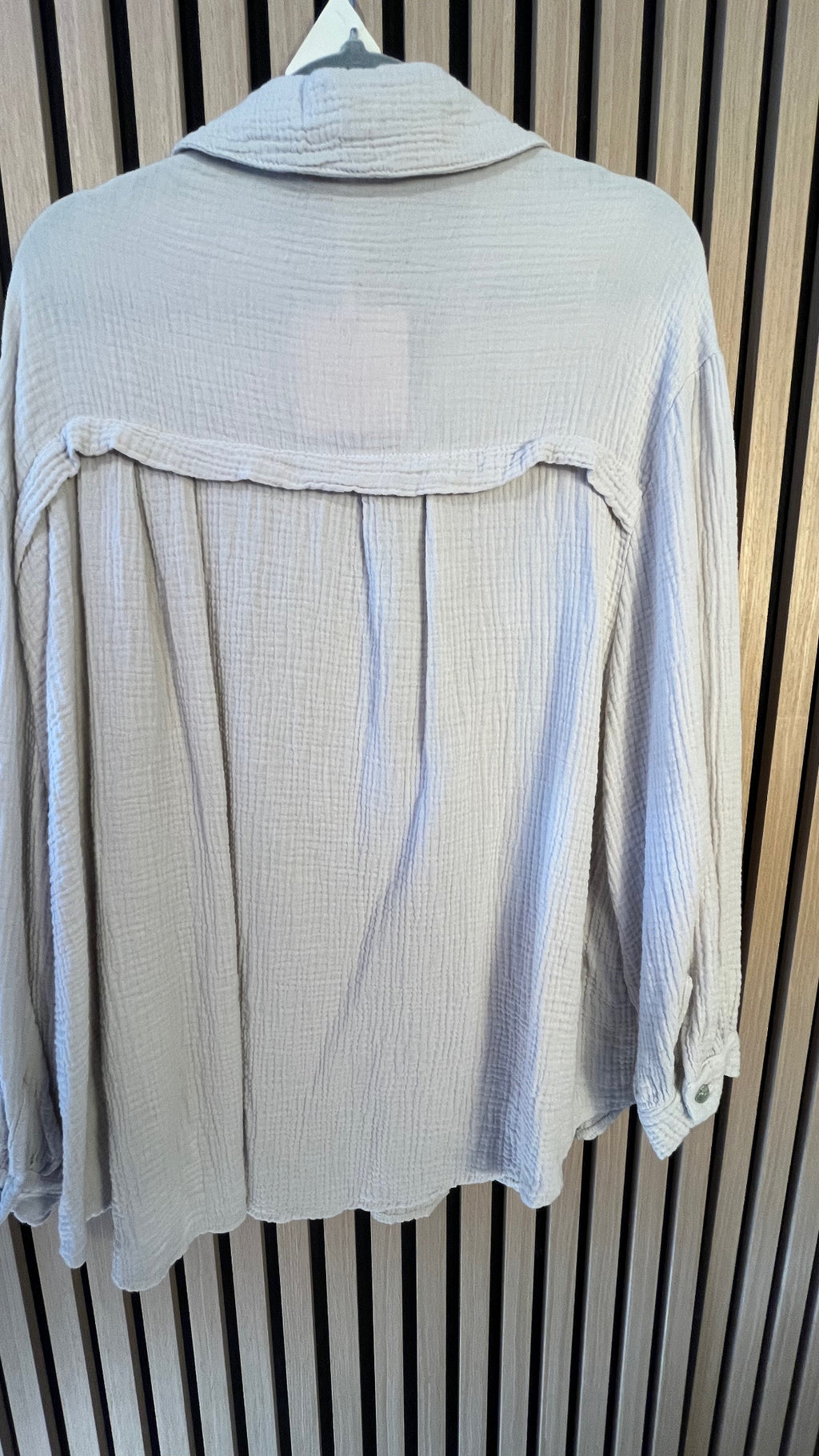Musselin-Bluse „Lina“ Streifen/uni einfarbig