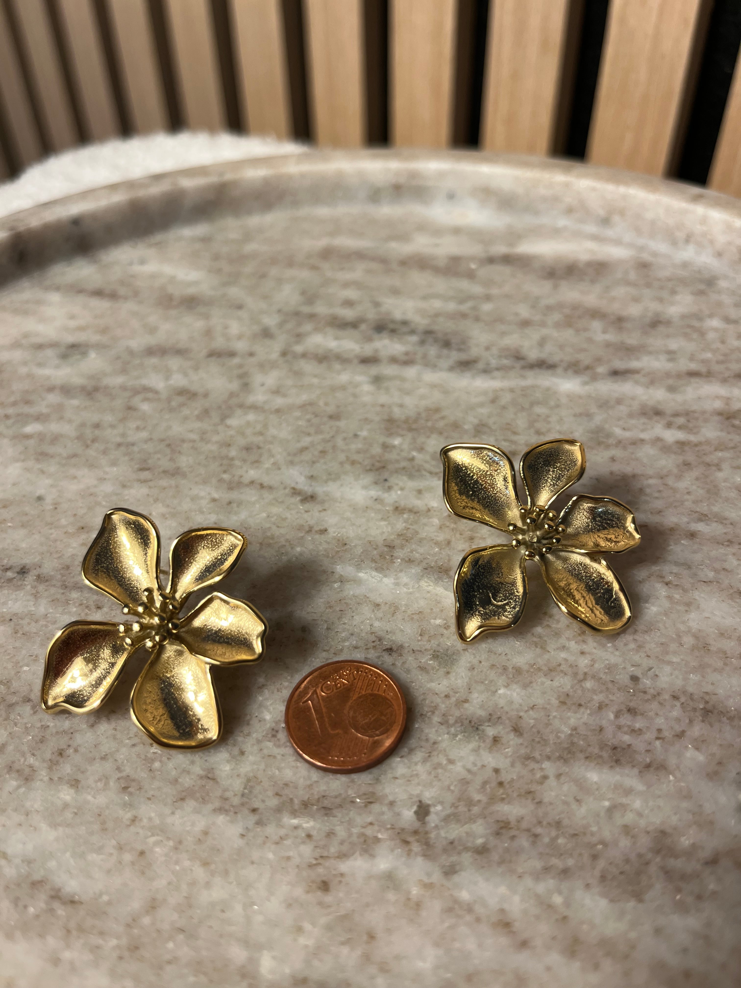 Ohrringe Blumen edelstahl 
