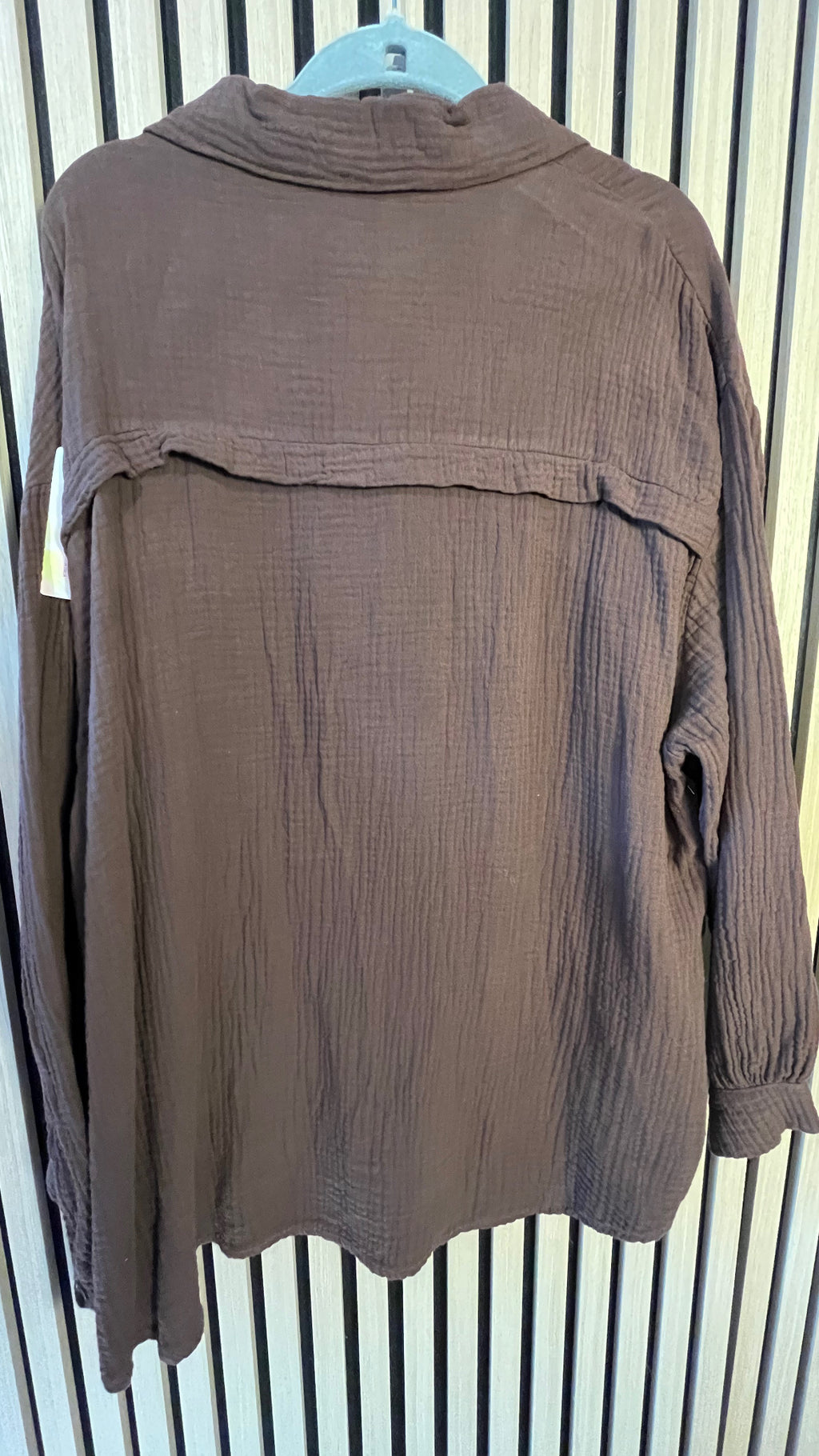 Musselin-Bluse „Lina“ Streifen/uni einfarbig
