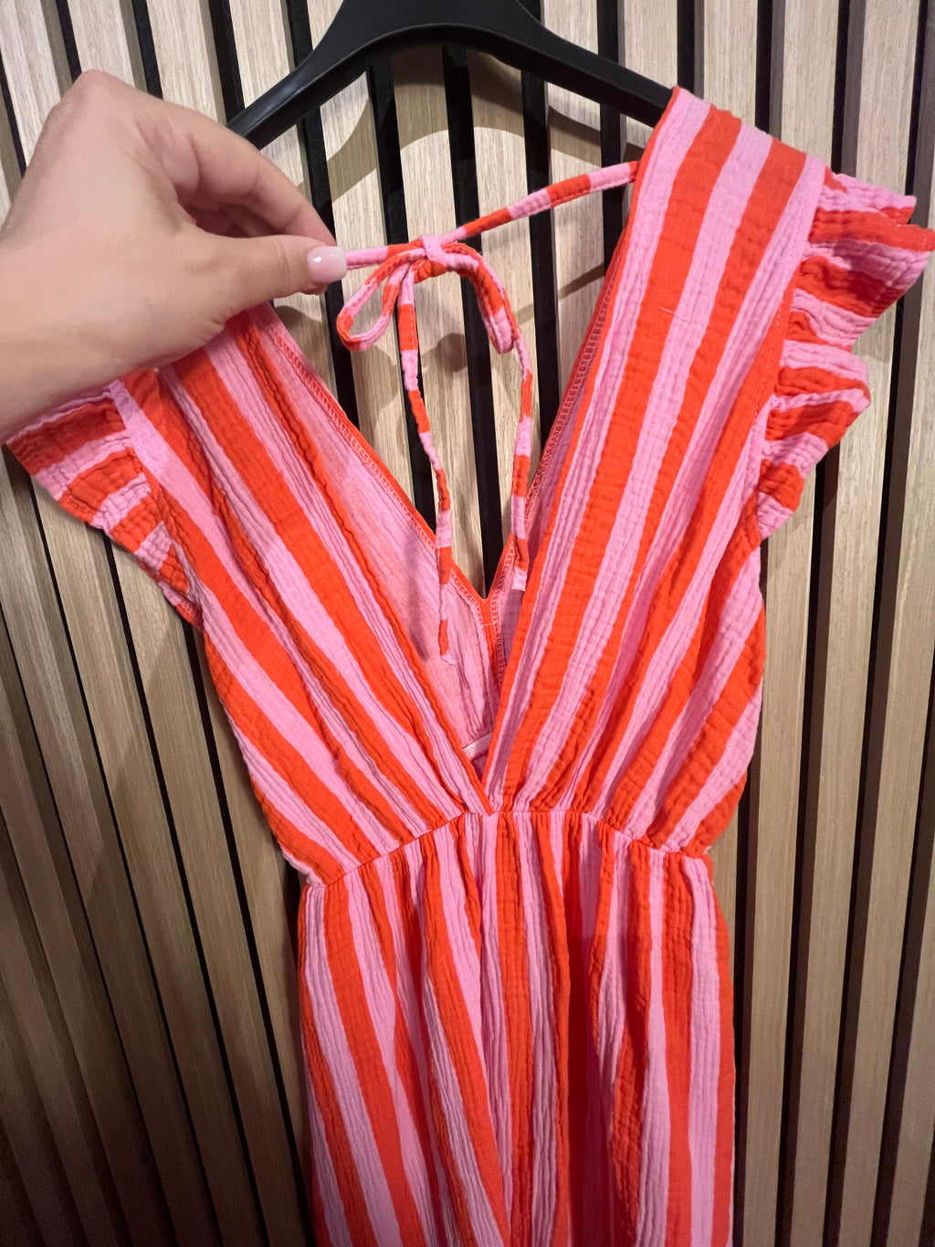 Musselin-Kleid „Maja“ lang Rüschen Baumwolle
