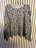 Shirt Leo Optik braun schwarz grau oversize Pullover