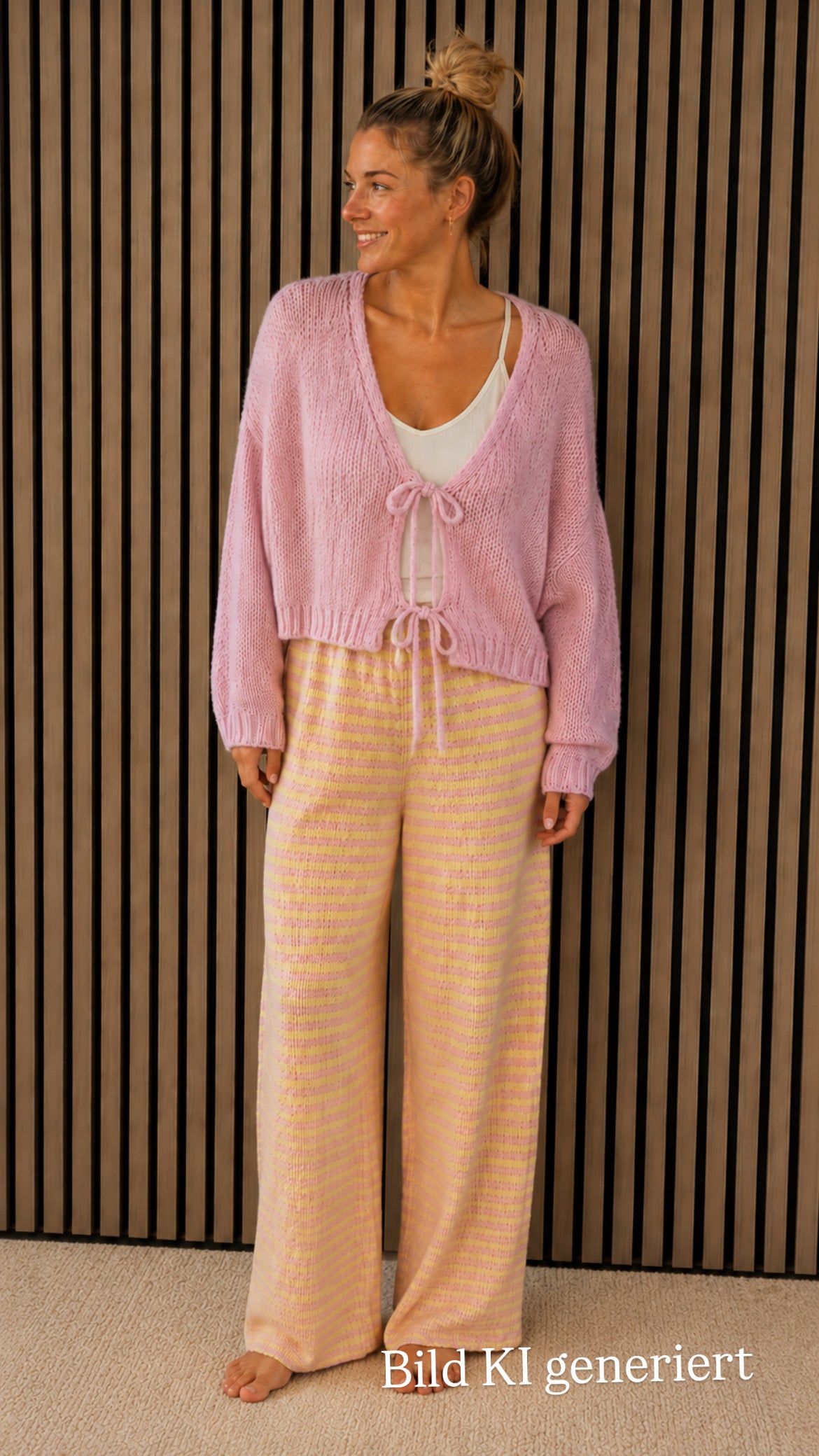 Hose im Strickdesign
