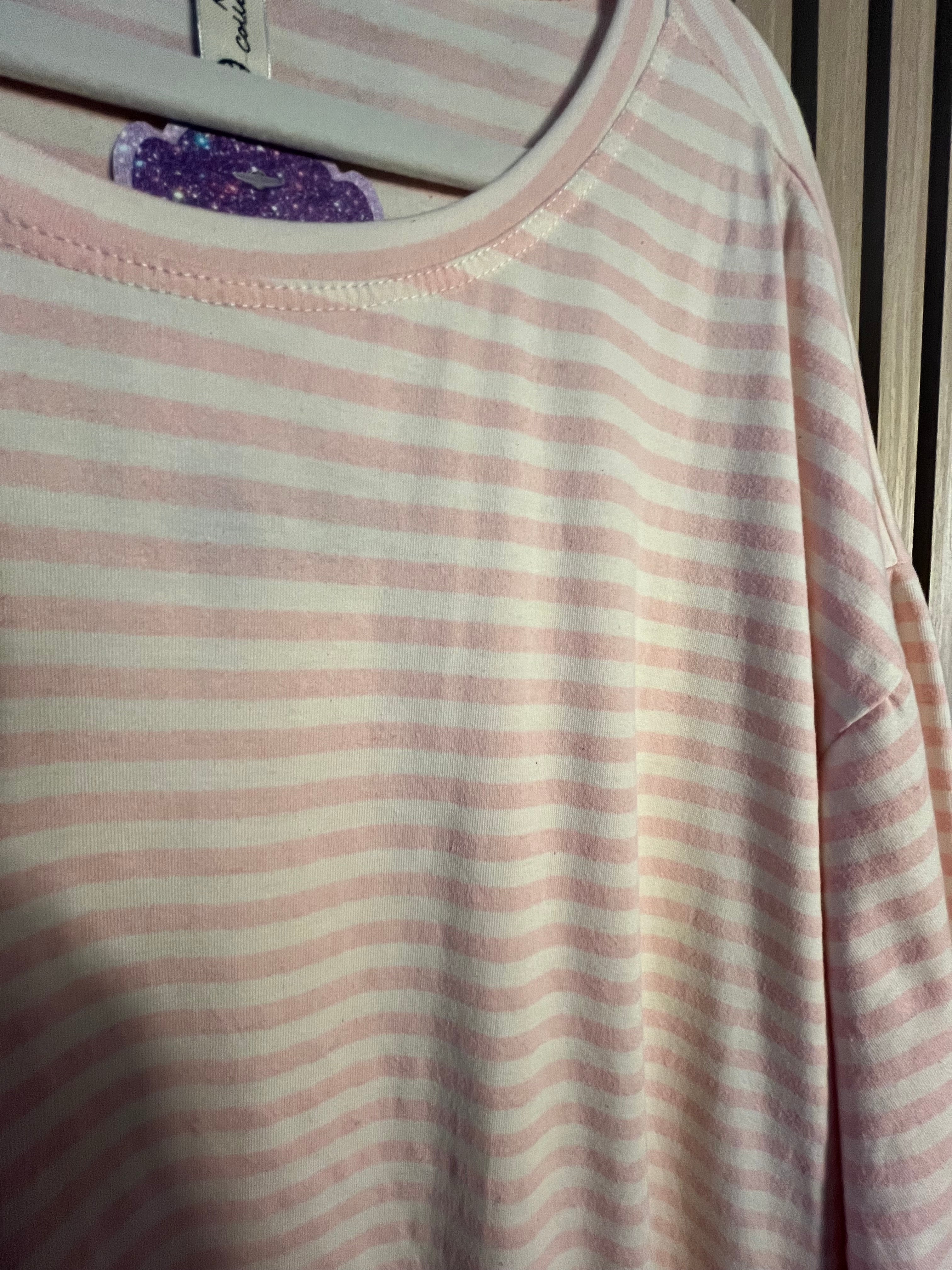 Long Shirt plussize curvy Streifen