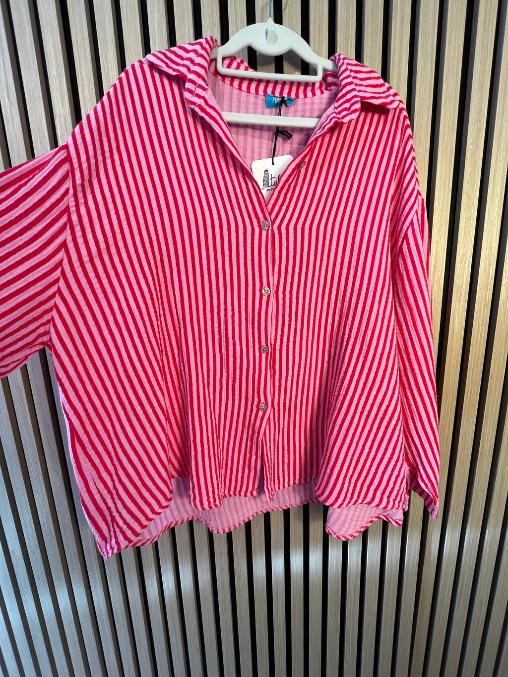 Musselin-Bluse „Lina“ Streifen/uni einfarbig