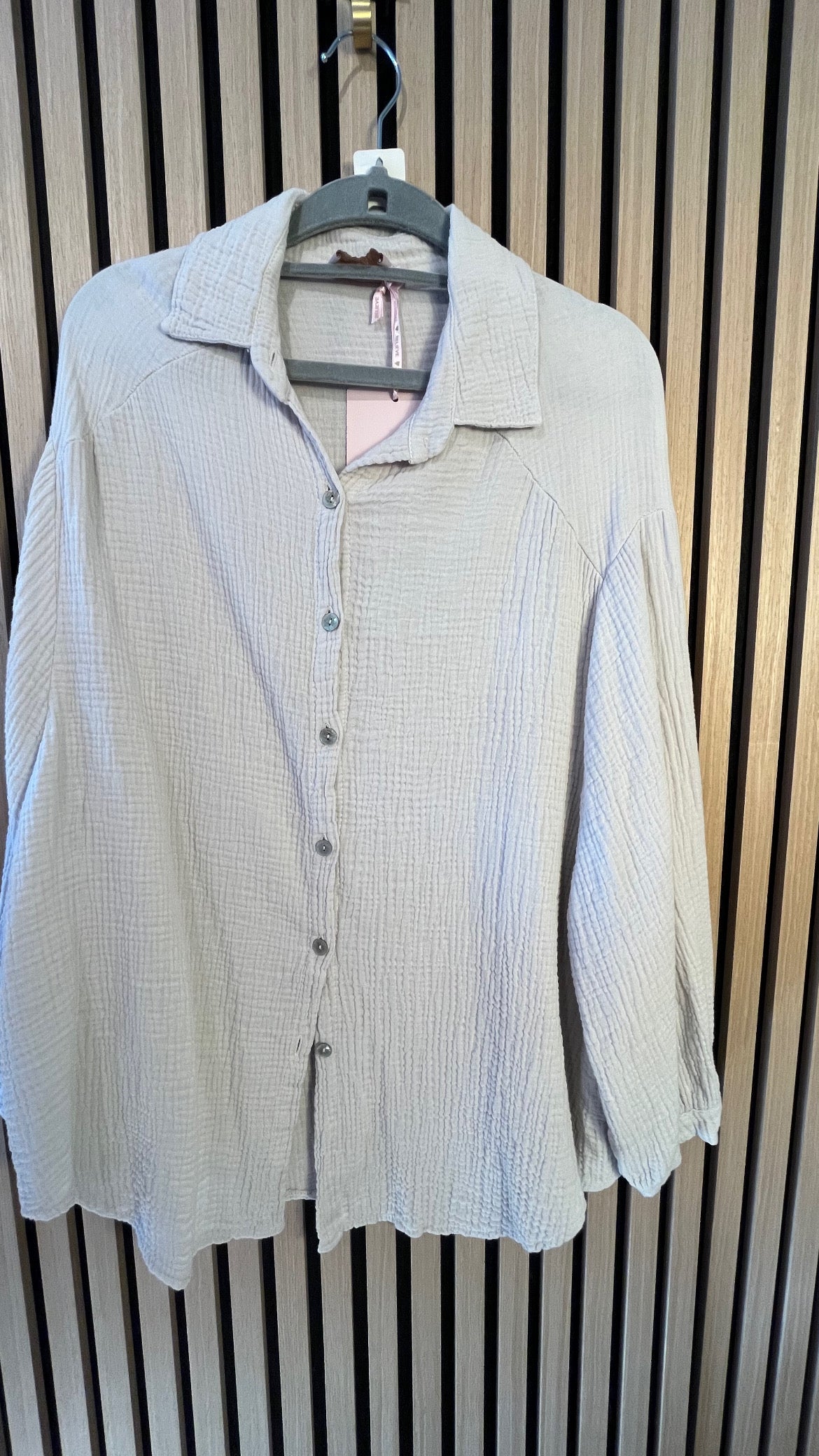 Musselin-Bluse „Lina“ Streifen/uni einfarbig
