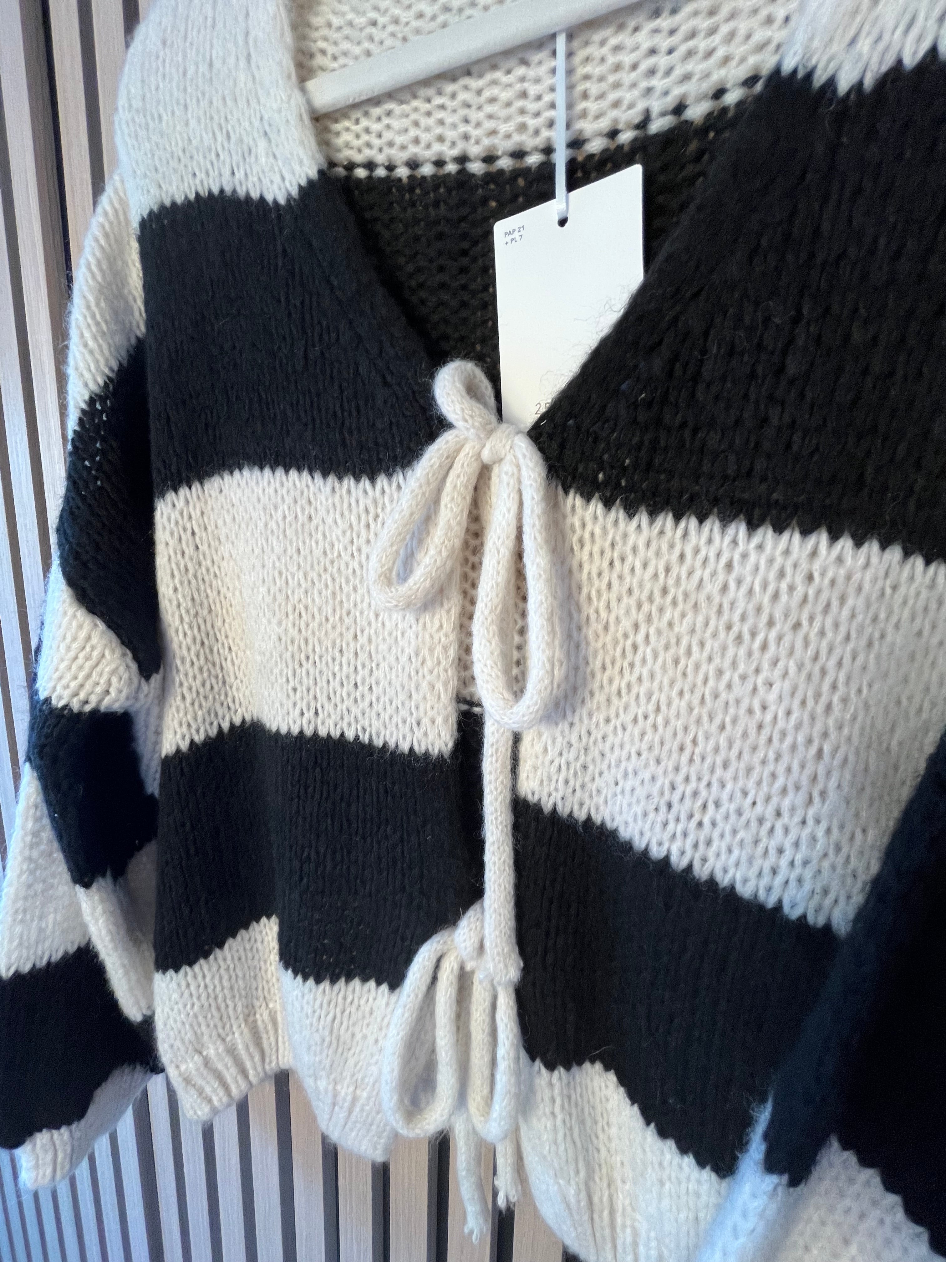 Cardigan Strickjacke mit Schleifen