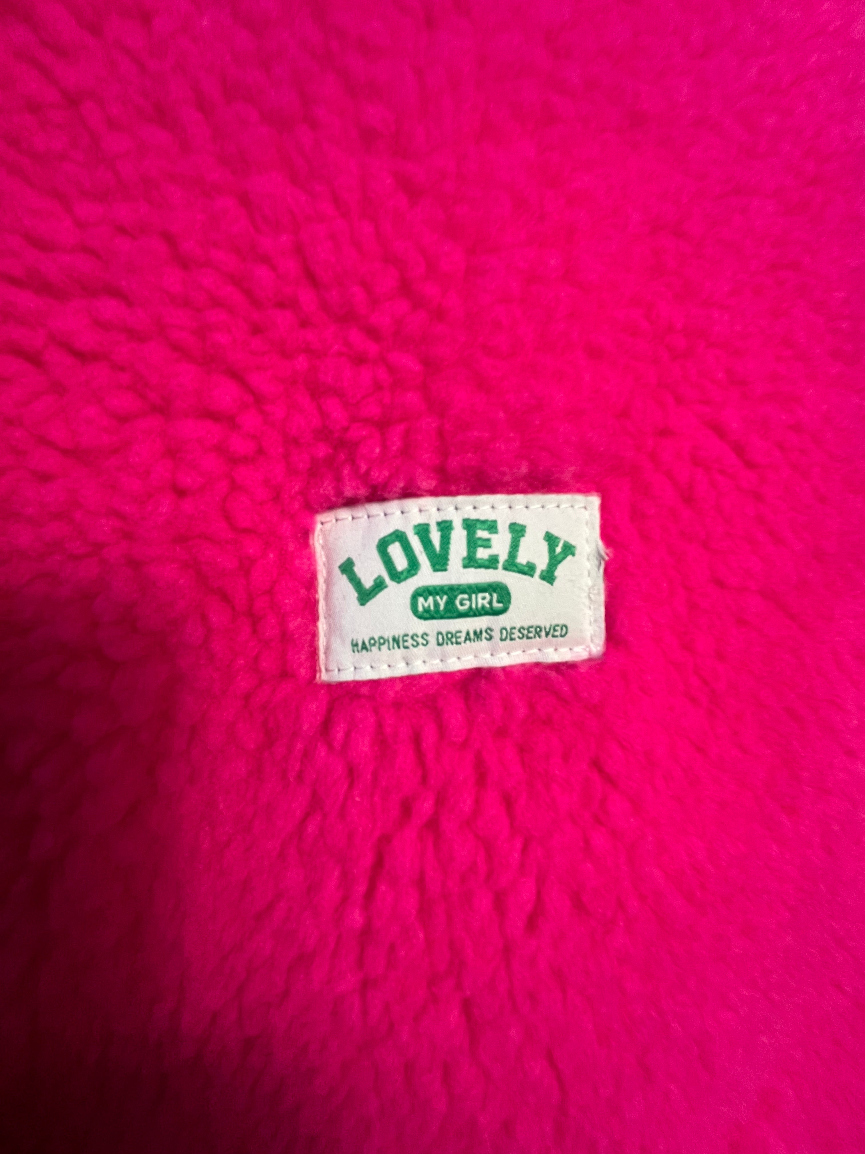 Weste Teddyfell pink oversize