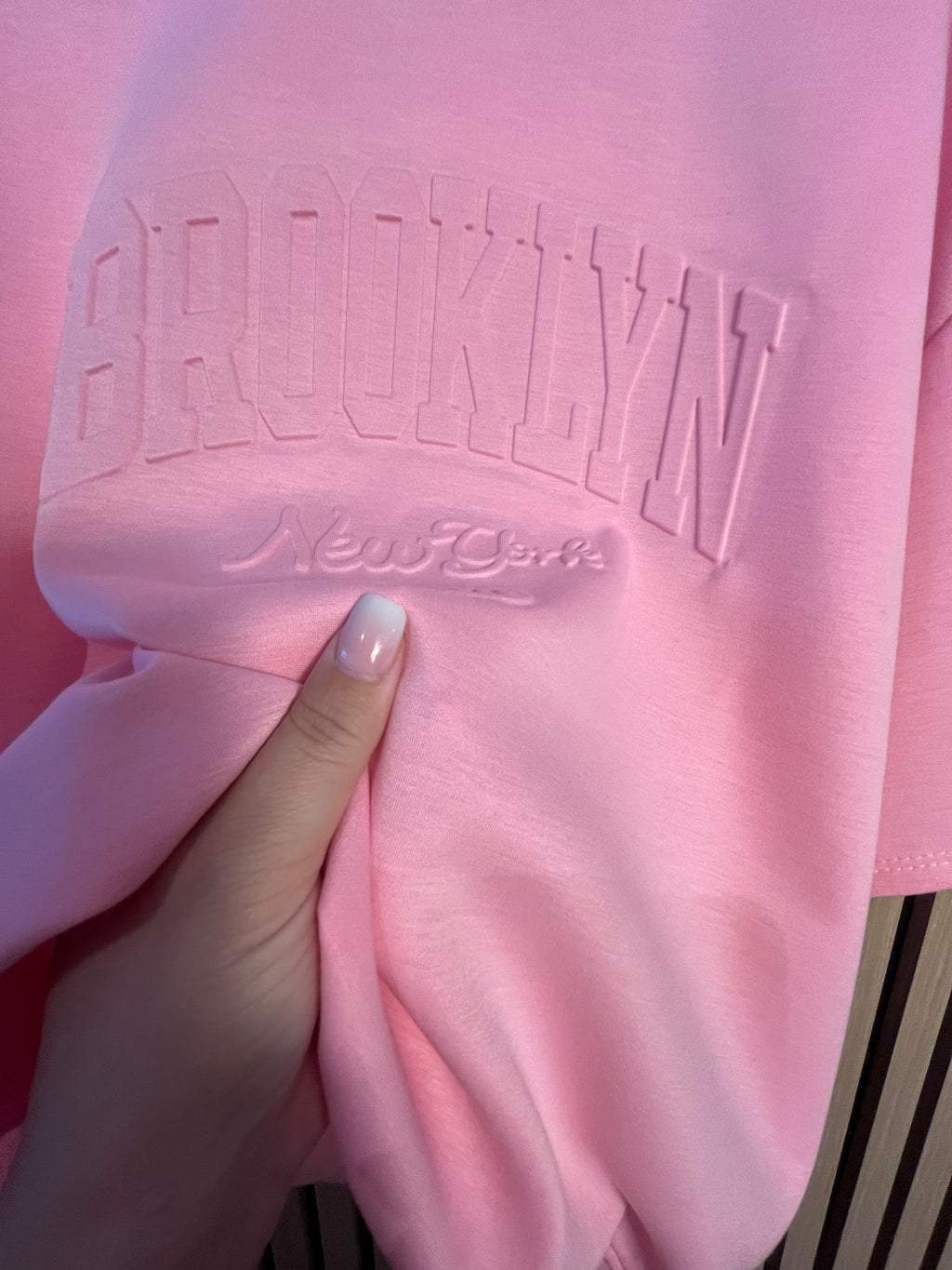Butterstoff Shirt mit Brooklyn Schriftzug