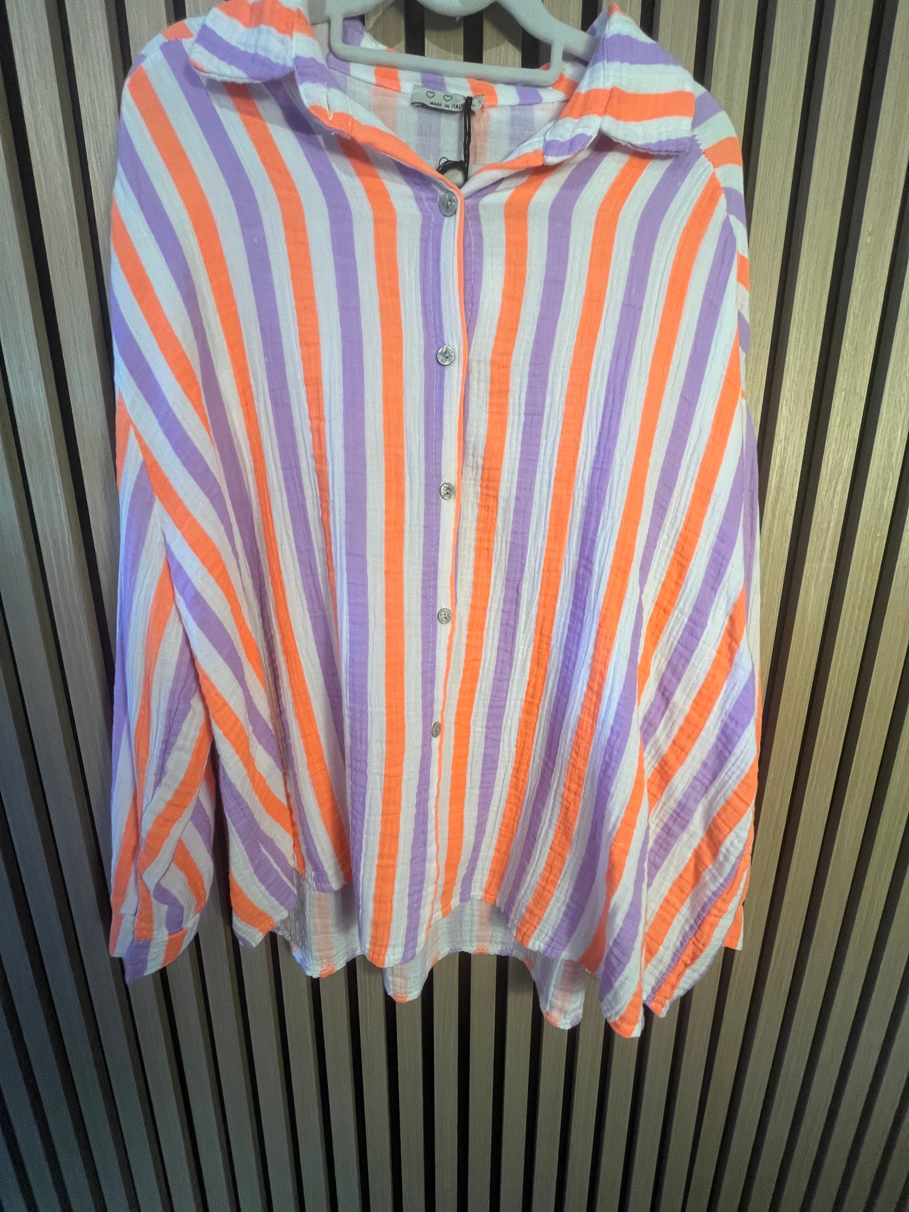 Musselin Bluse Streifen