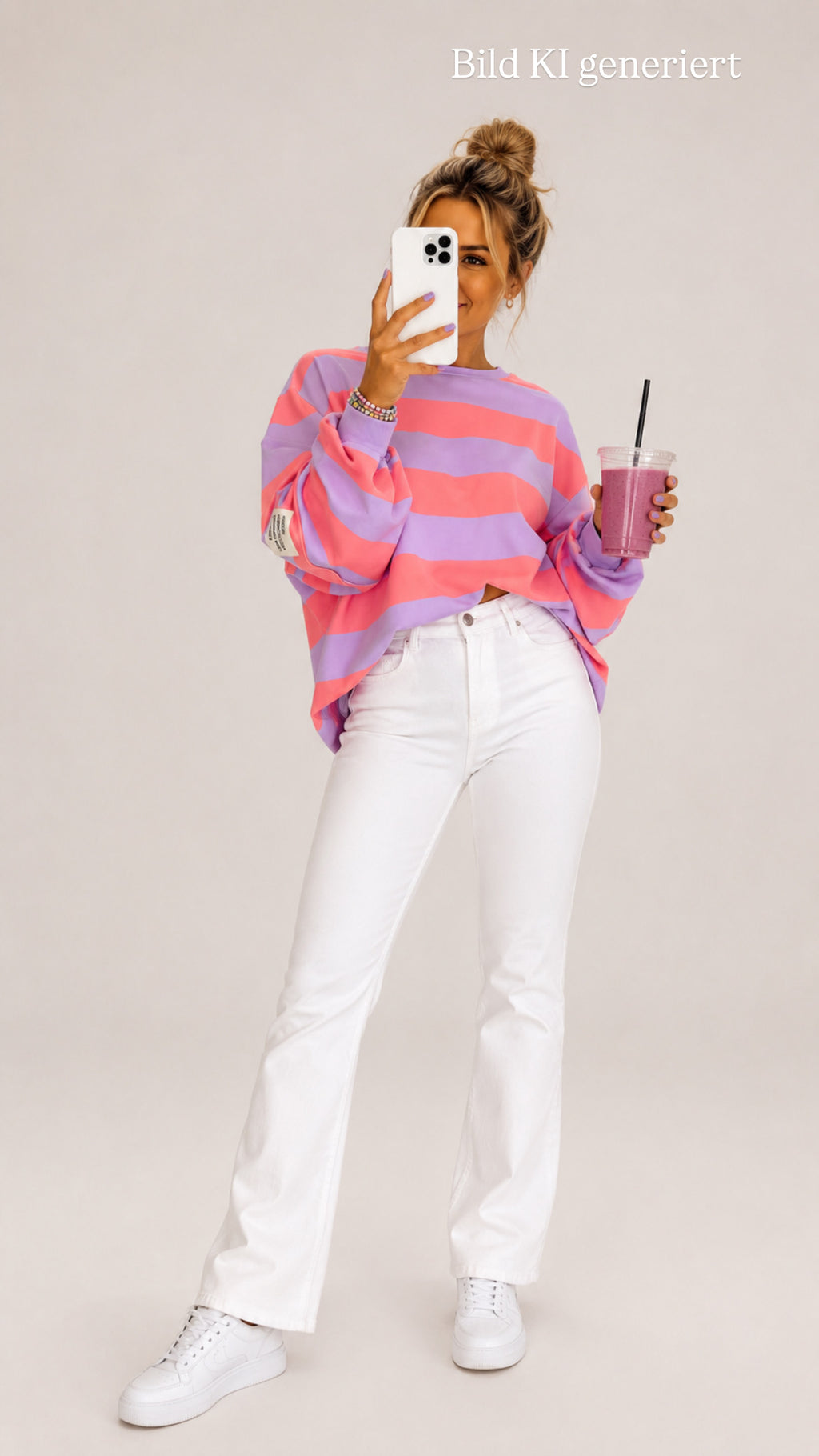 Pullover Butterstoff Streifen