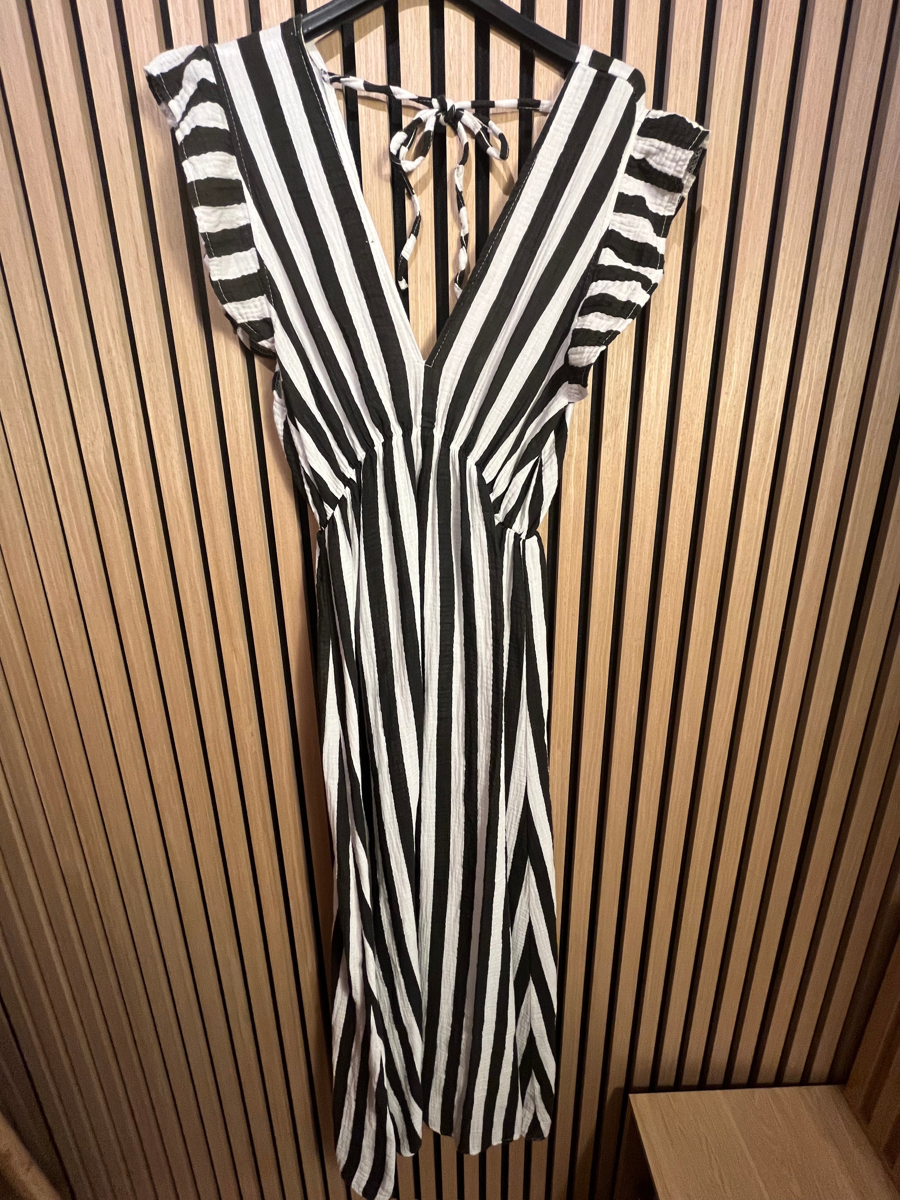 Musselin-Kleid „Maja“ lang Rüschen Baumwolle
