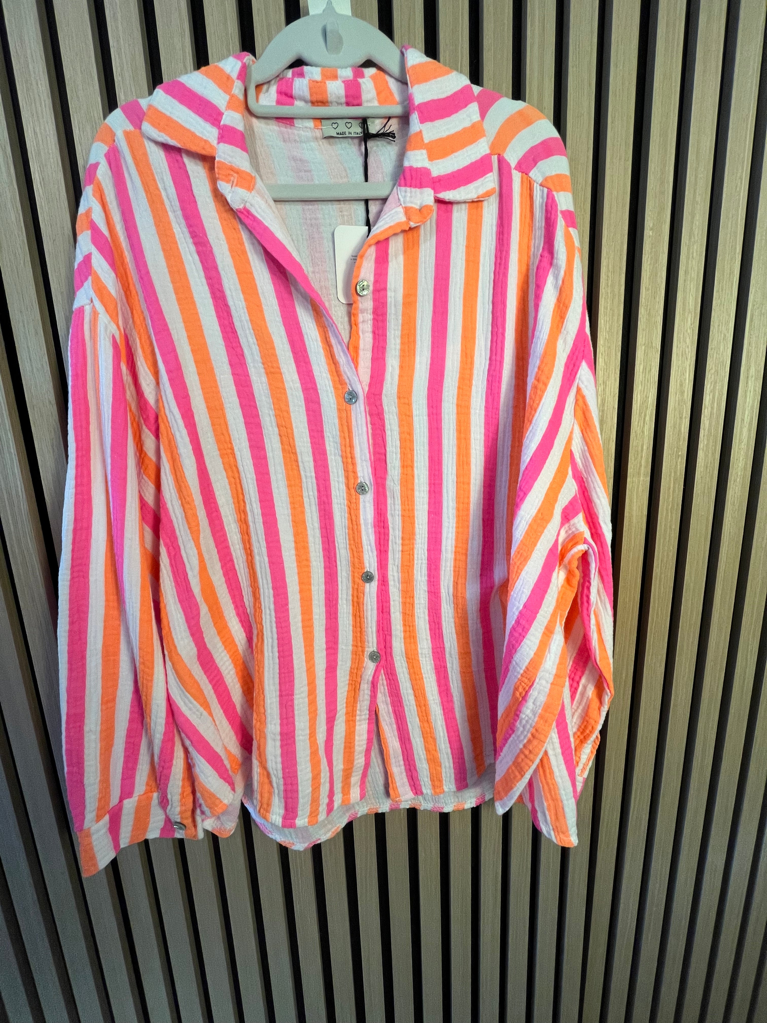 Musselin Bluse Streifen