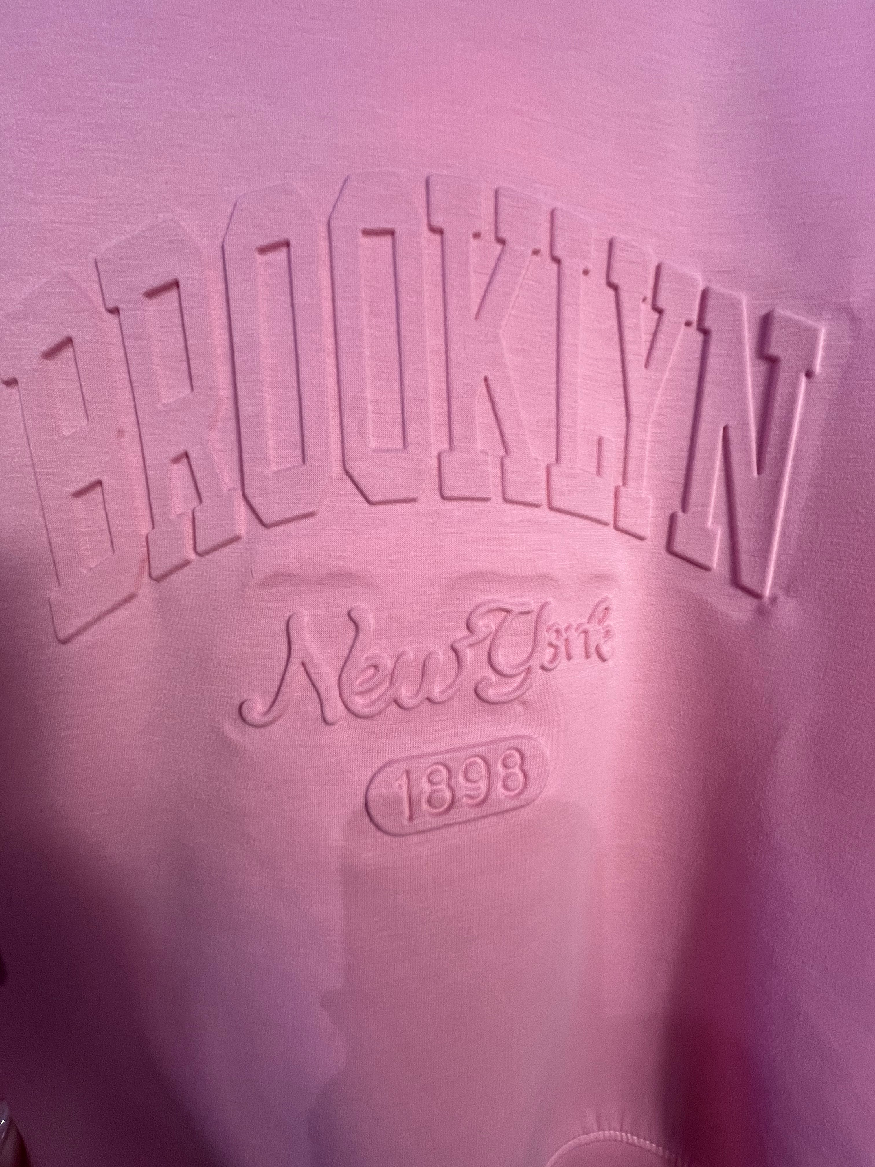Butterstoff Shirt mit Brooklyn Schriftzug
