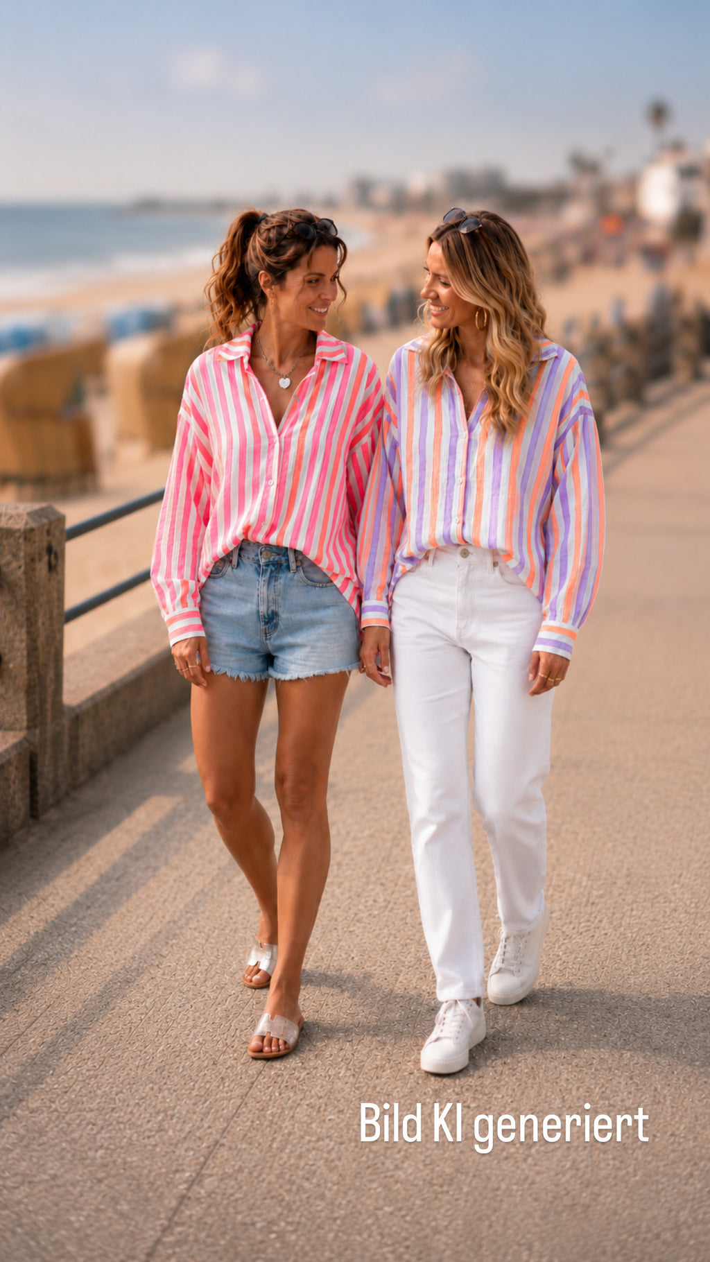Musselin Bluse Streifen