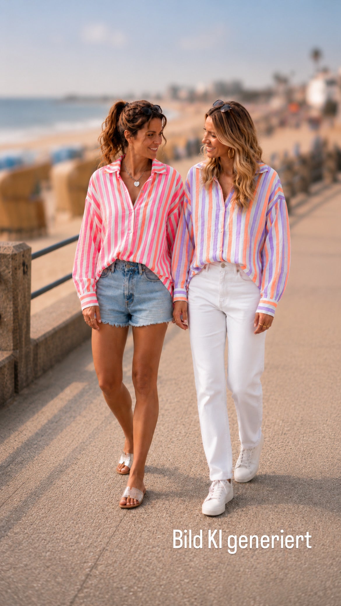 Musselin Bluse Streifen
