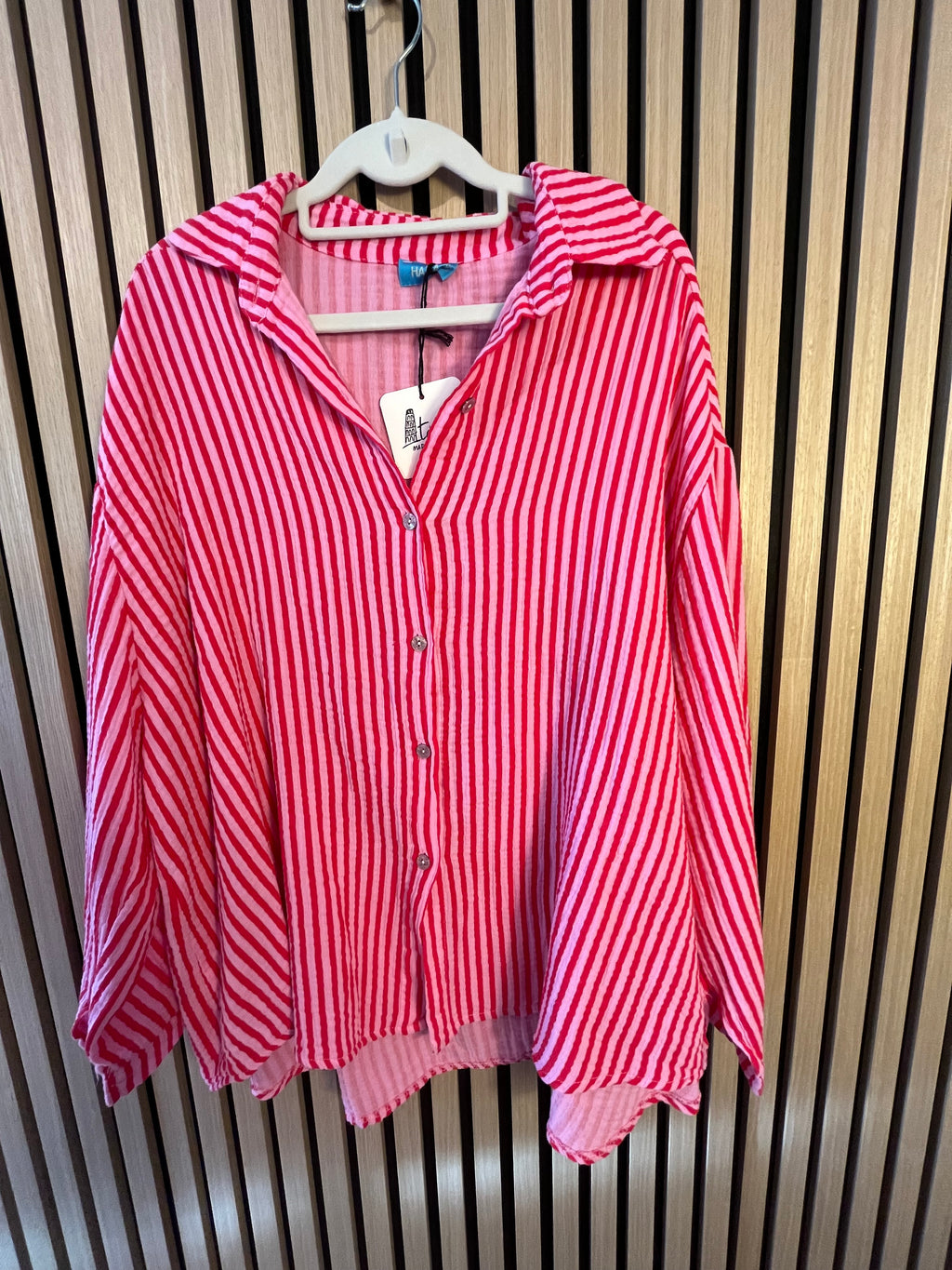 Musselin-Bluse „Lina“ Streifen/uni einfarbig