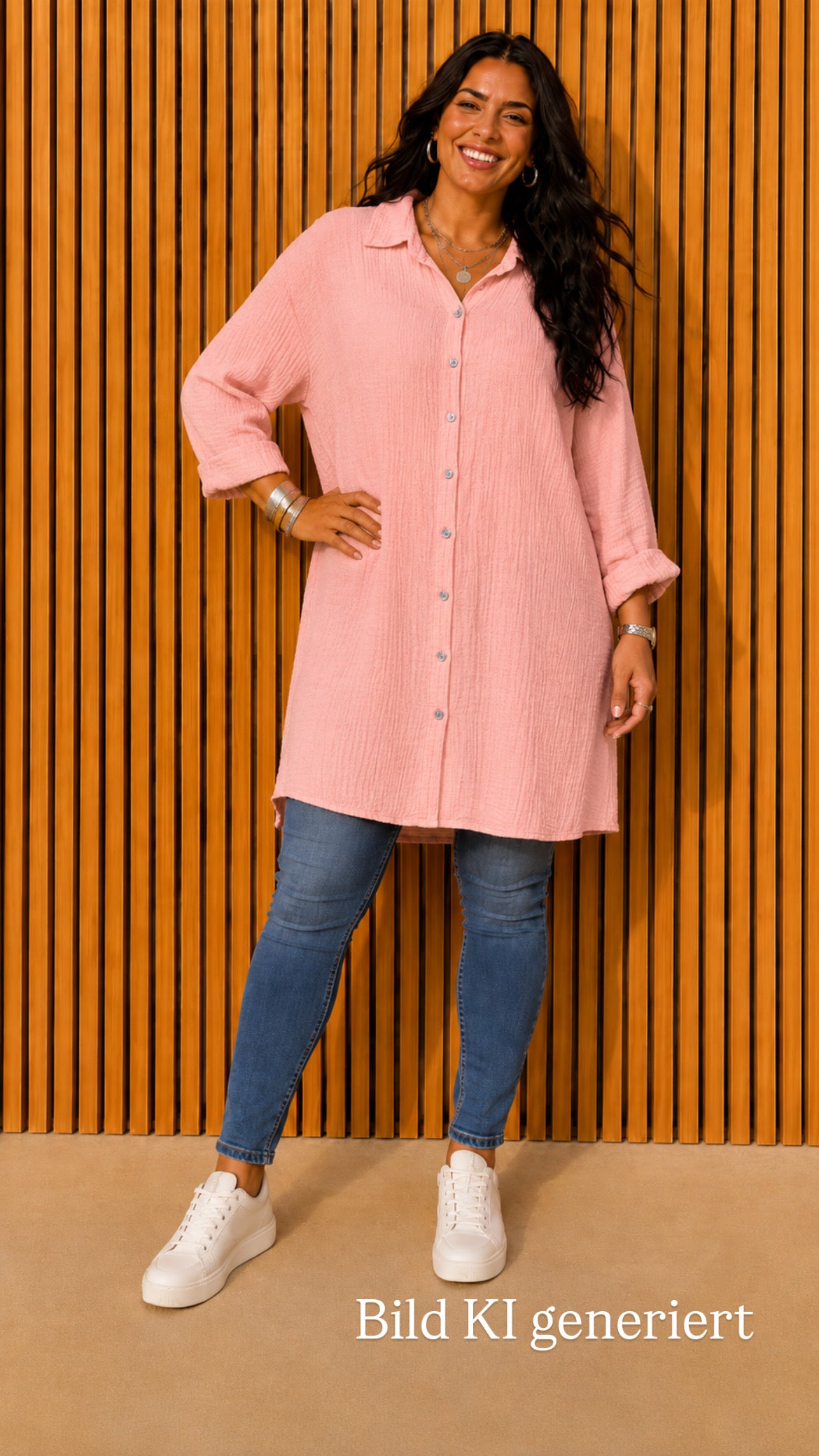 Musselin-Bluse „Delia“ plussize oversize