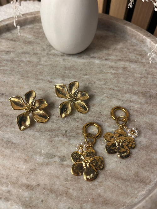 Ohrringe Blumen edelstahl 