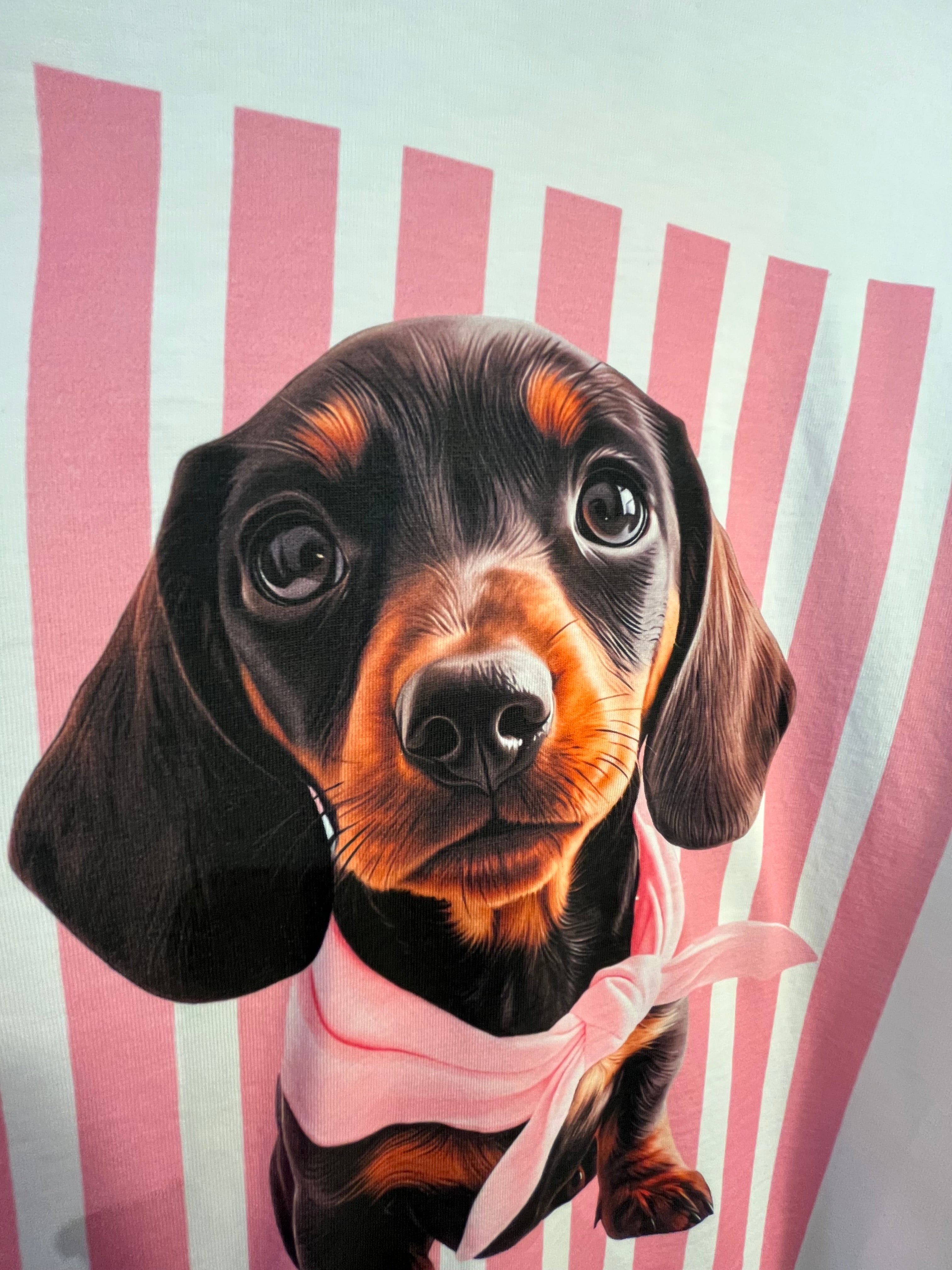 T-Shirt mit Dackel Print