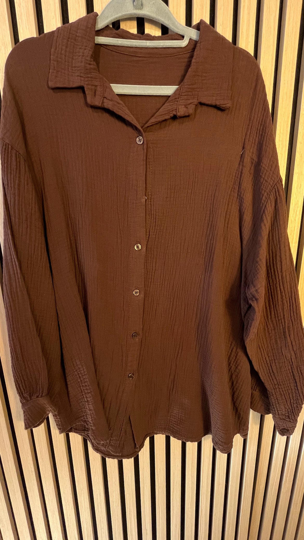 Musselin-Bluse „Lina“ Streifen/uni einfarbig