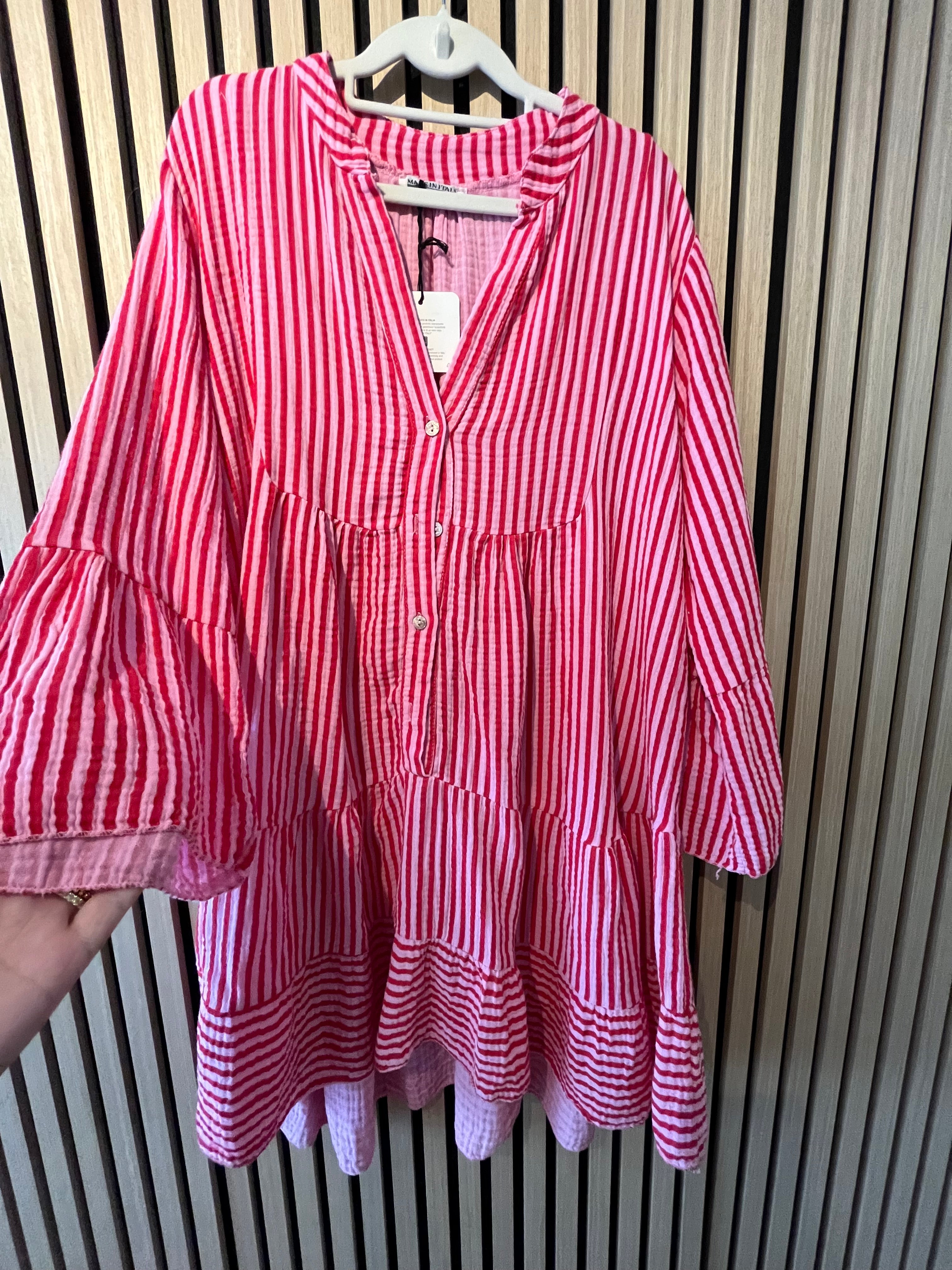 Kleid kurz Streifen