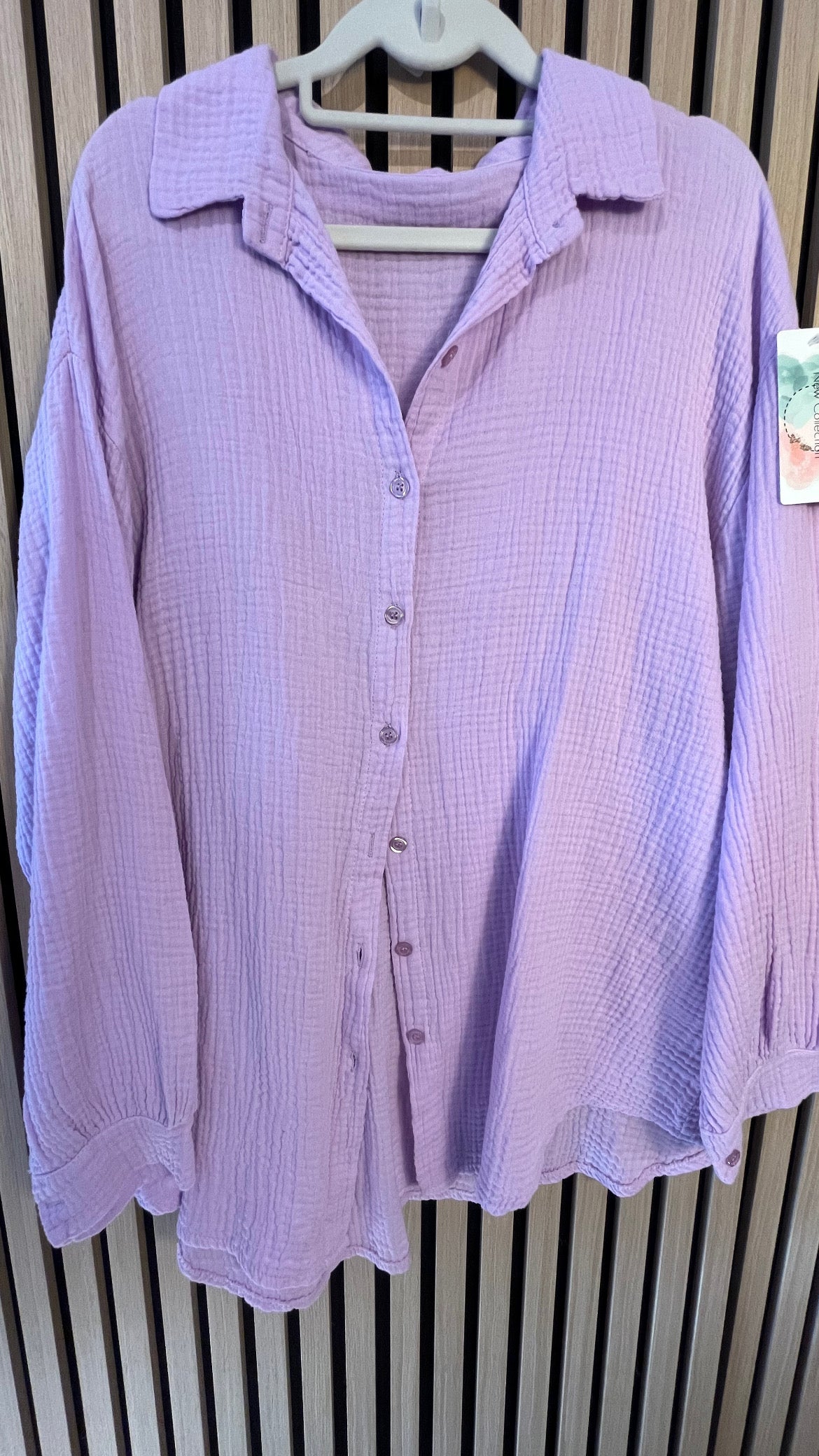 Musselin-Bluse „Lina“ Streifen/uni einfarbig