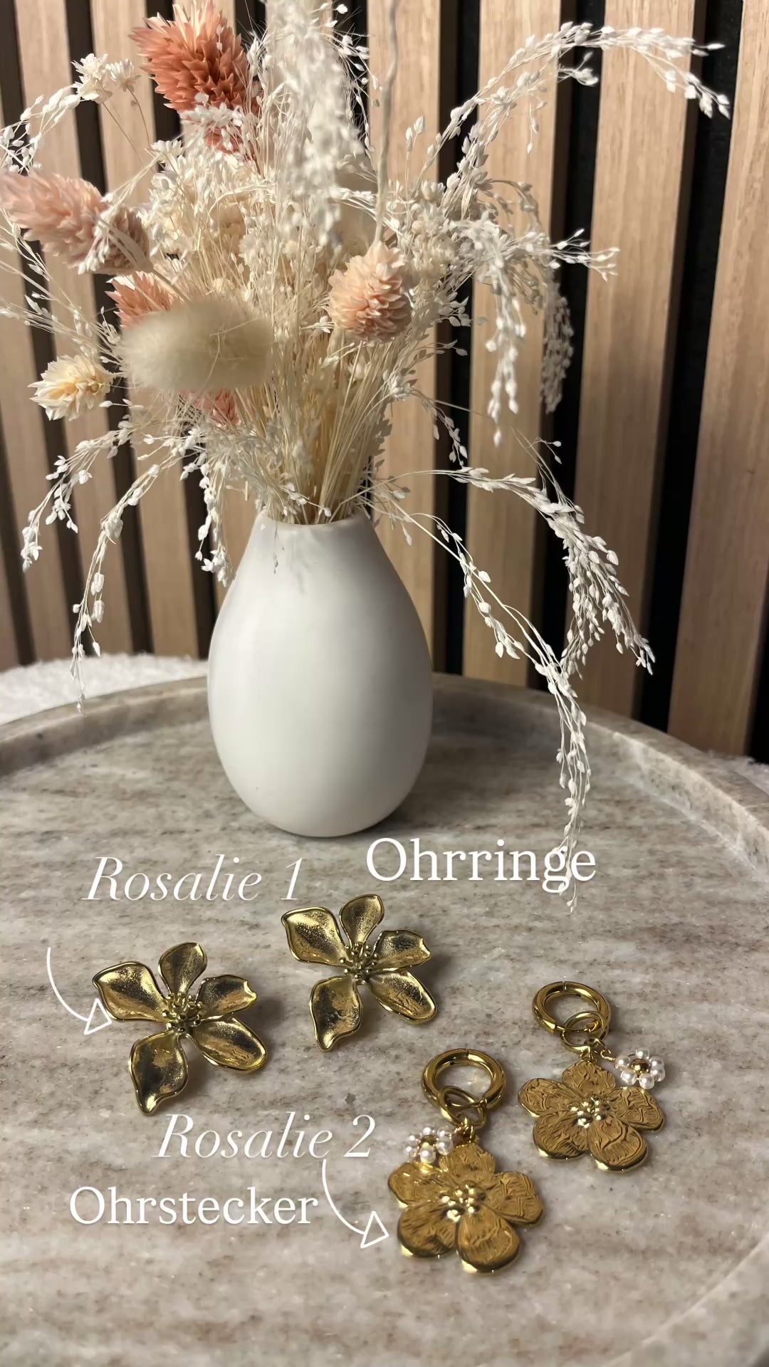 Ohrringe Blumen edelstahl 