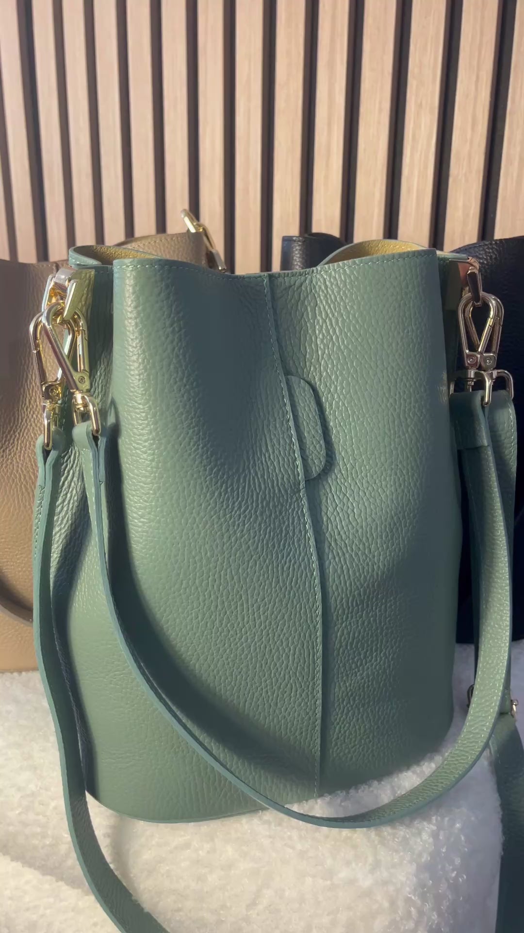 Tasche Leder Beutelform 